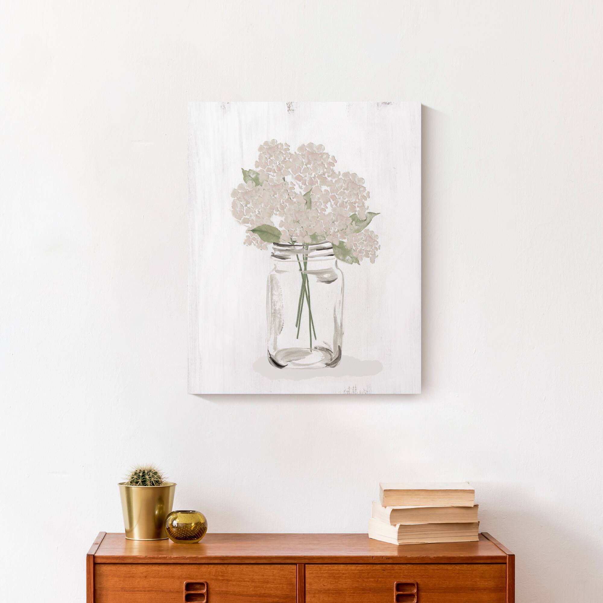 Hydrangea Still Life 16" x 20" Canvas Wall Art
